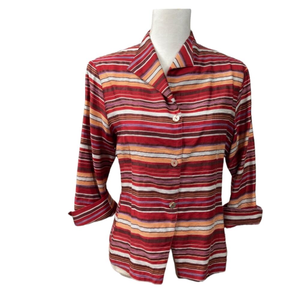 Vintage Striped Top  Linda Bertozzi Size 2 (Fits Size 6)